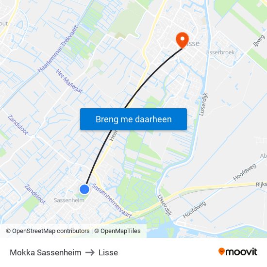 Mokka Sassenheim (Supervlaai Sassenheim) to Lisse map