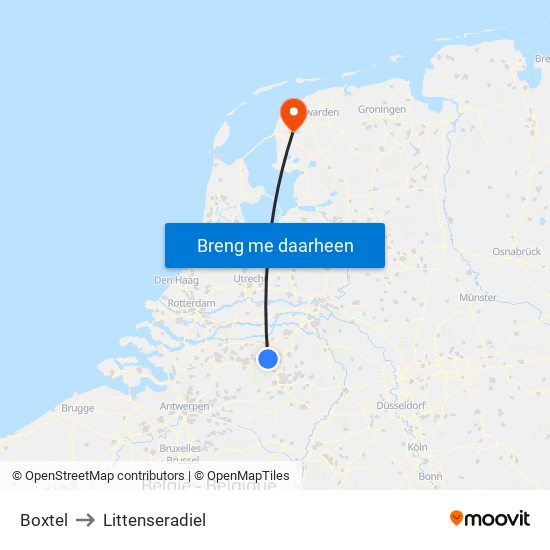 Boxtel to Littenseradiel map