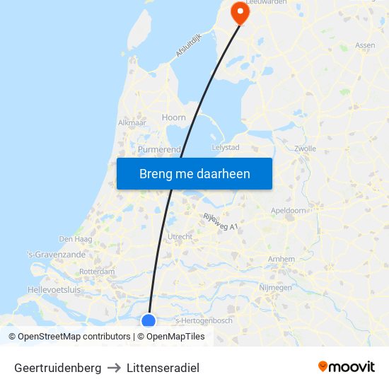 Geertruidenberg to Littenseradiel map