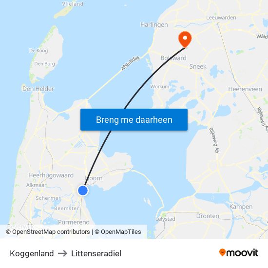 Koggenland to Littenseradiel map