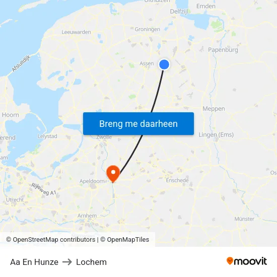 Aa En Hunze to Lochem map