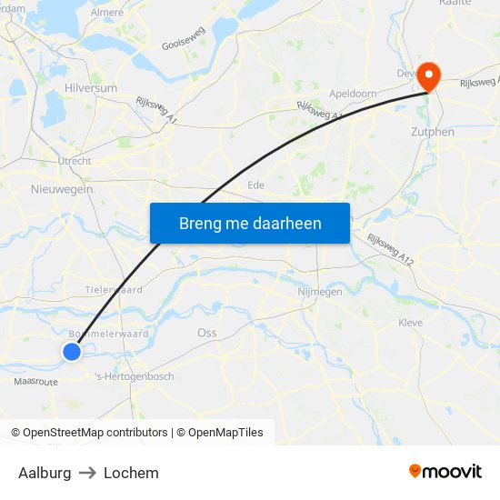 Aalburg to Lochem map