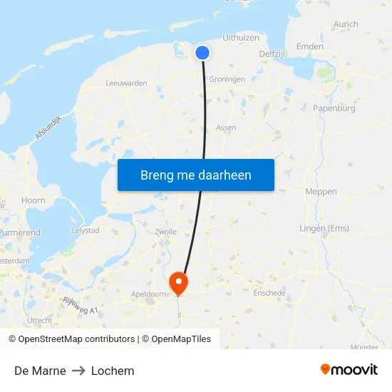 De Marne to Lochem map