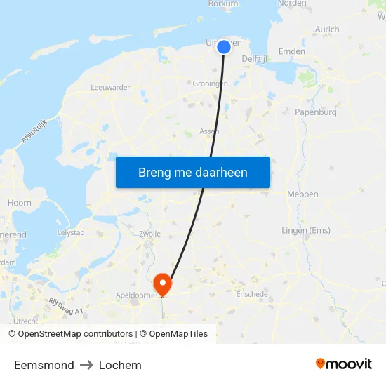 Eemsmond to Lochem map