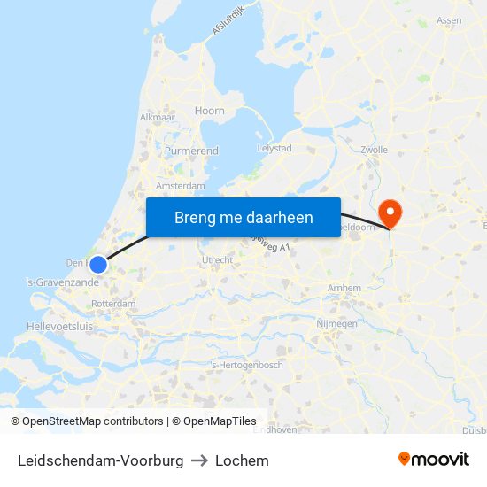 Leidschendam-Voorburg to Lochem map
