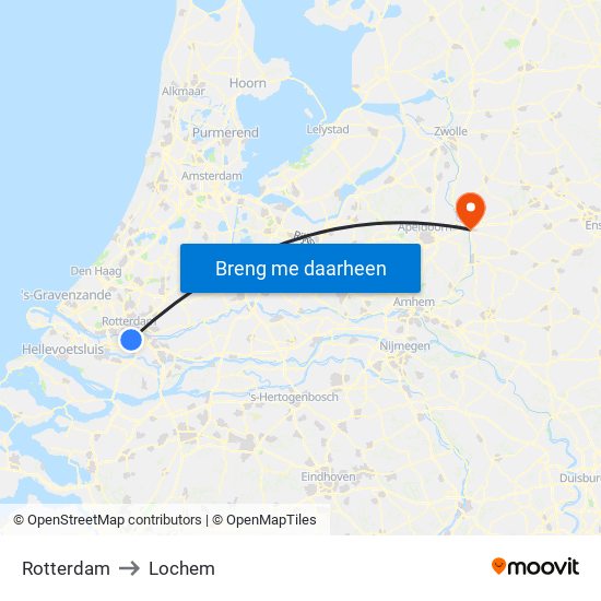 Rotterdam to Lochem map