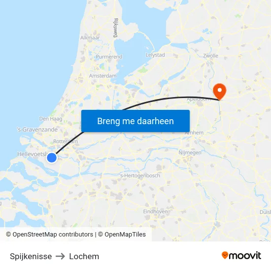 Spijkenisse to Lochem map