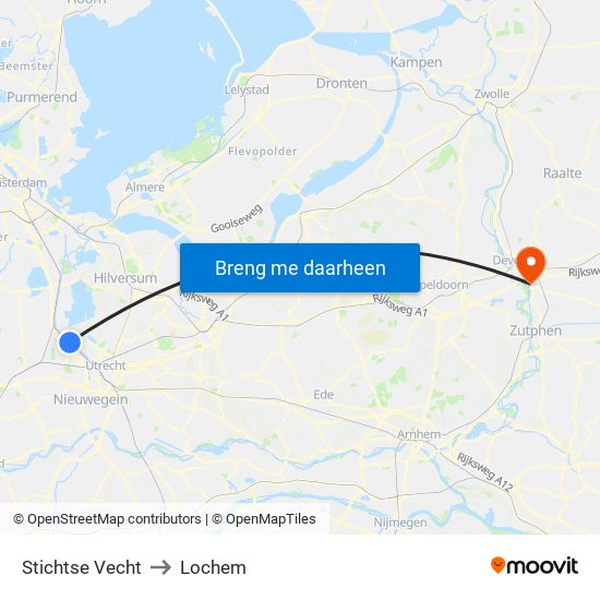 Stichtse Vecht to Lochem map