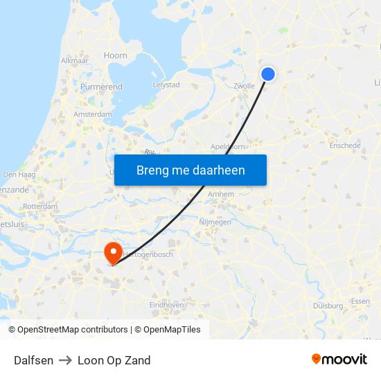 Dalfsen to Loon Op Zand map