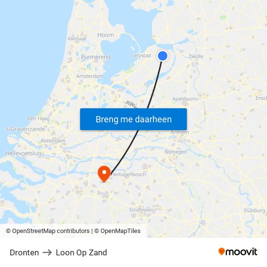 Dronten to Loon Op Zand map