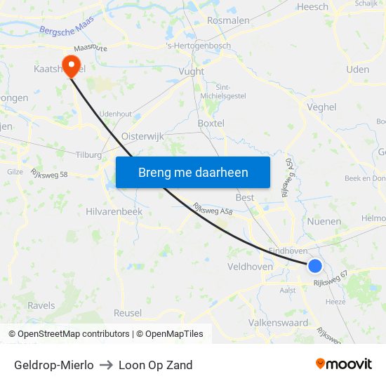 Geldrop-Mierlo to Loon Op Zand map