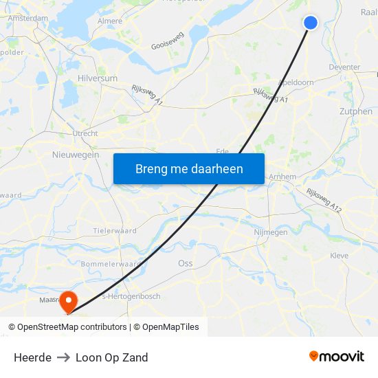 Heerde to Loon Op Zand map
