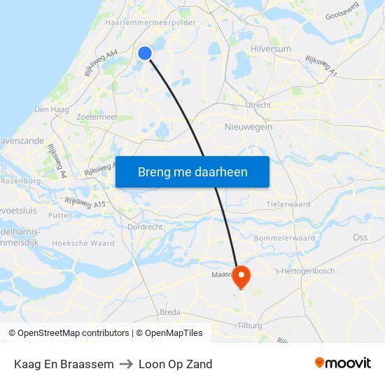Kaag En Braassem to Loon Op Zand map
