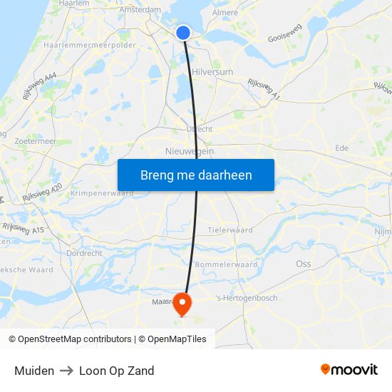 Muiden to Loon Op Zand map