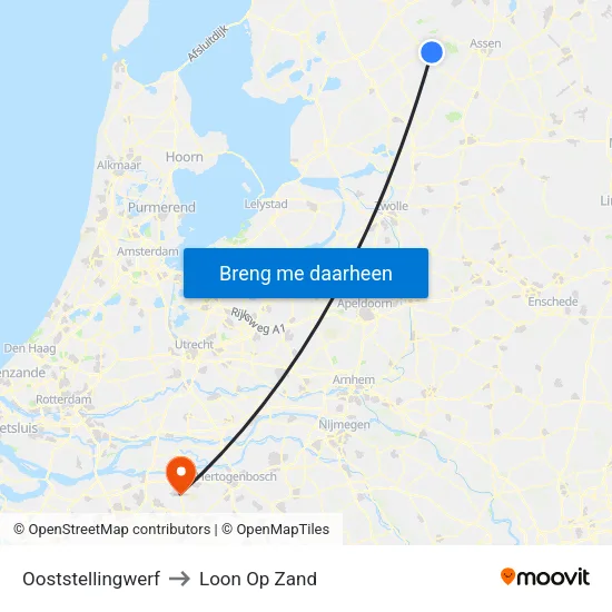 Ooststellingwerf to Loon Op Zand map