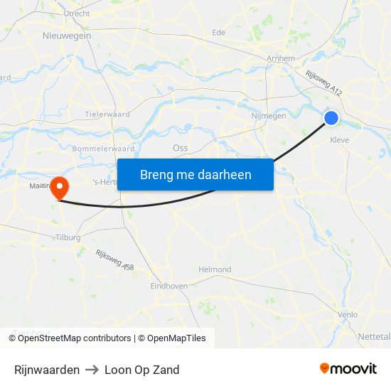 Rijnwaarden to Loon Op Zand map