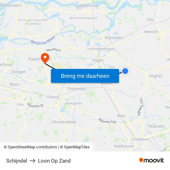 Schijndel to Loon Op Zand map