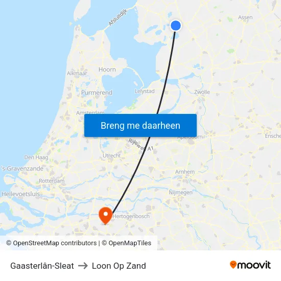 Gaasterlân-Sleat to Loon Op Zand map