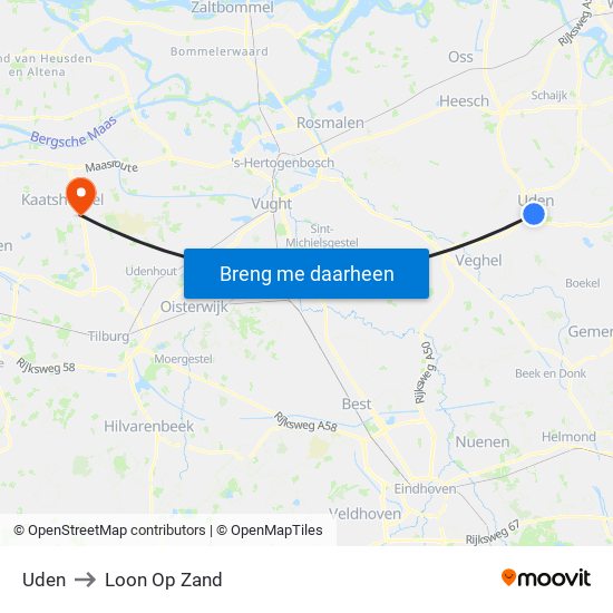 Uden to Loon Op Zand map