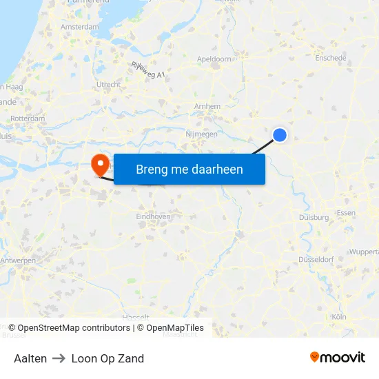 Aalten to Loon Op Zand map