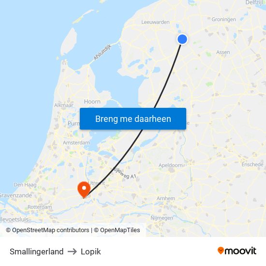 Smallingerland to Lopik map