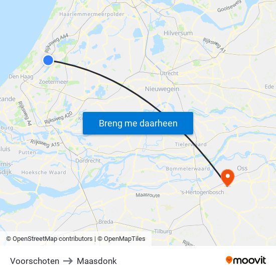 Voorschoten to Voorschoten map
