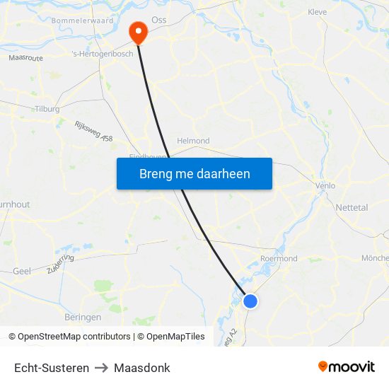 Echt-Susteren to Maasdonk map