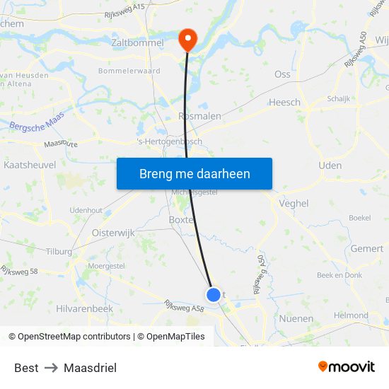 Best to Maasdriel map