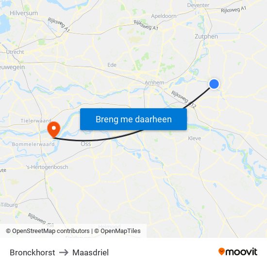 Bronckhorst to Maasdriel map