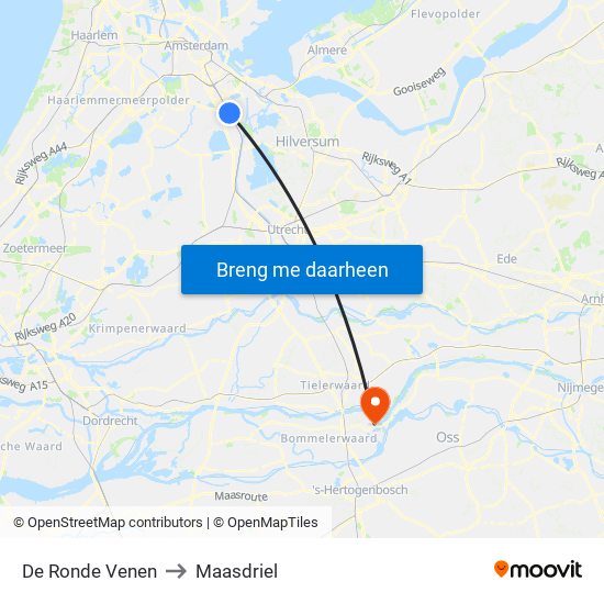 De Ronde Venen to Maasdriel map