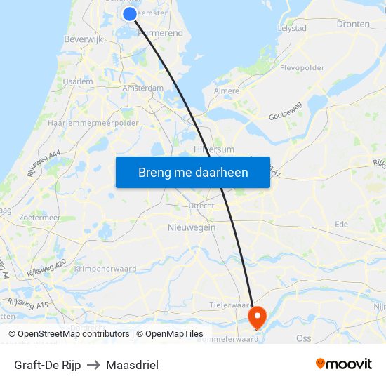 Graft-De Rijp to Maasdriel map