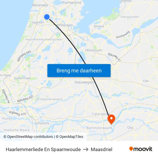 Haarlemmerliede En Spaarnwoude to Maasdriel map