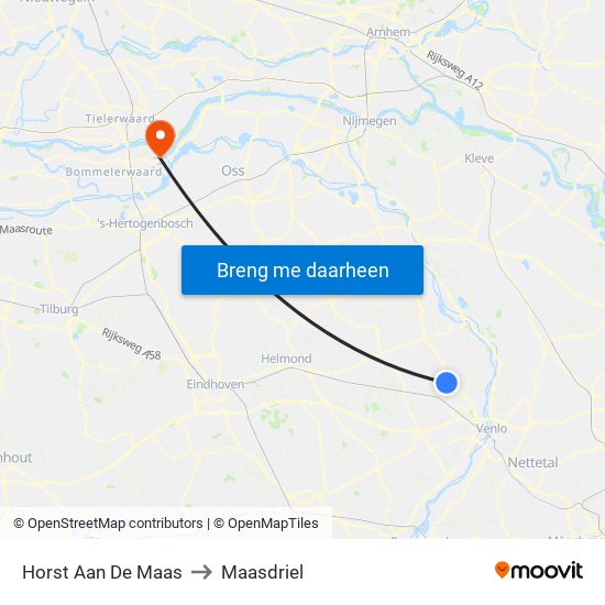 Horst Aan De Maas to Maasdriel map