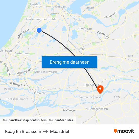 Kaag En Braassem to Maasdriel map