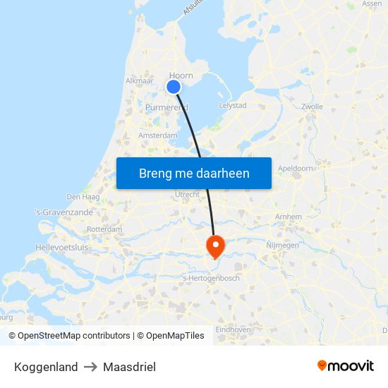 Koggenland to Maasdriel map