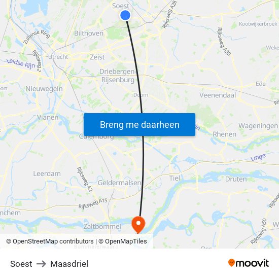 Soest to Maasdriel map