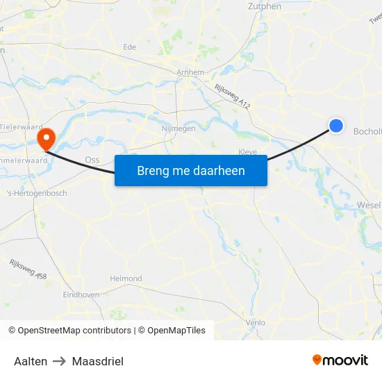 Aalten to Maasdriel map