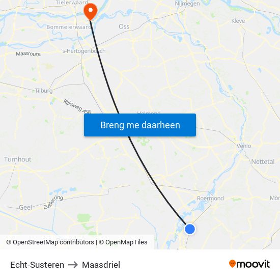 Echt-Susteren to Maasdriel map