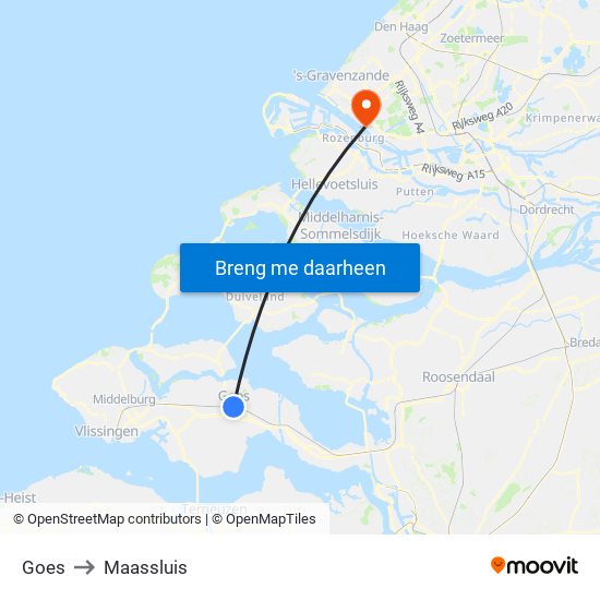 Goes to Maassluis map