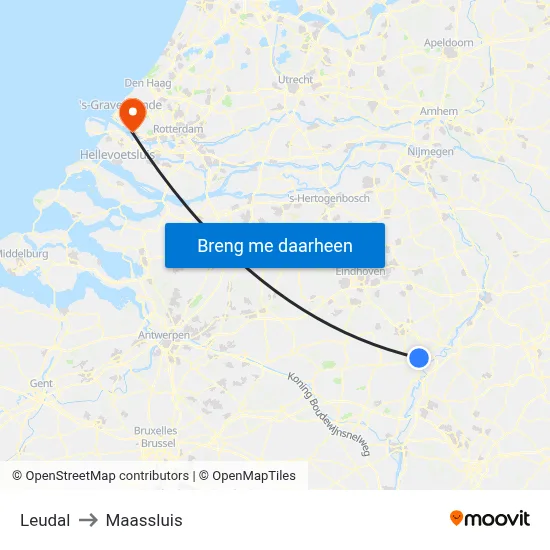 Leudal to Maassluis map