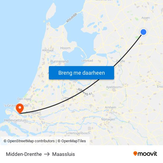 Midden-Drenthe to Maassluis map