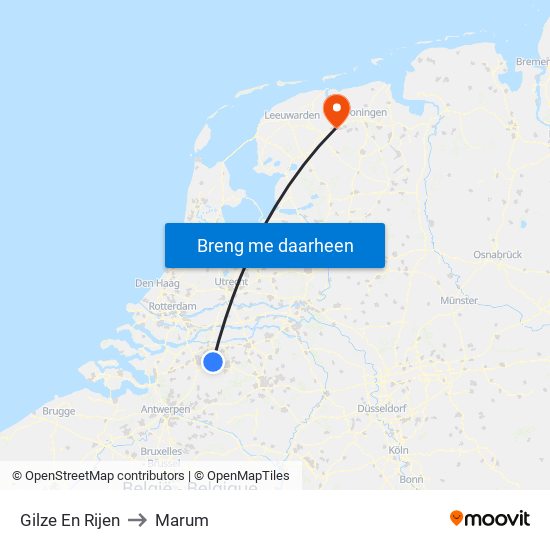 Gilze En Rijen to Marum map