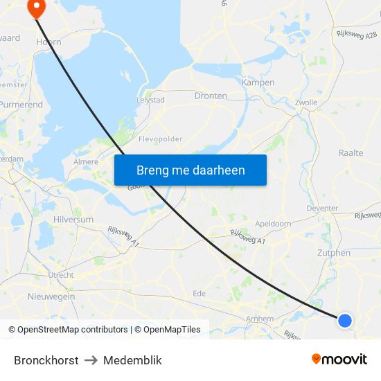 Bronckhorst to Medemblik map