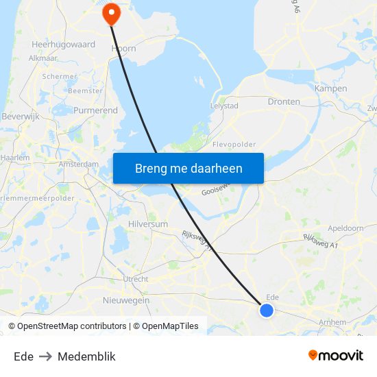 Ede to Medemblik map