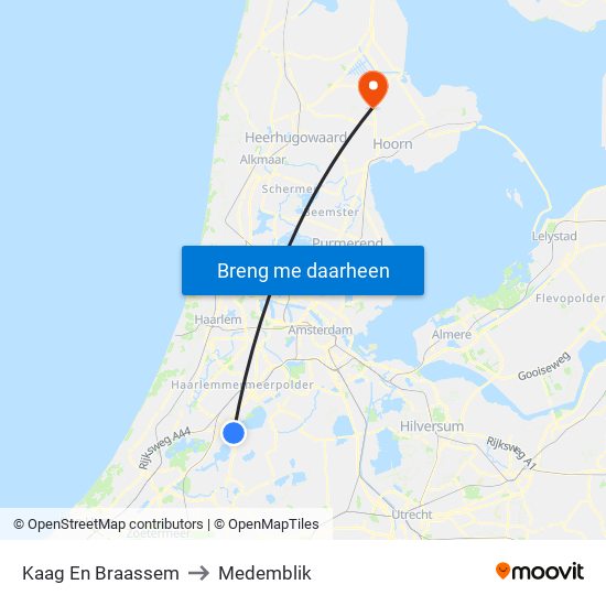 Kaag En Braassem to Medemblik map