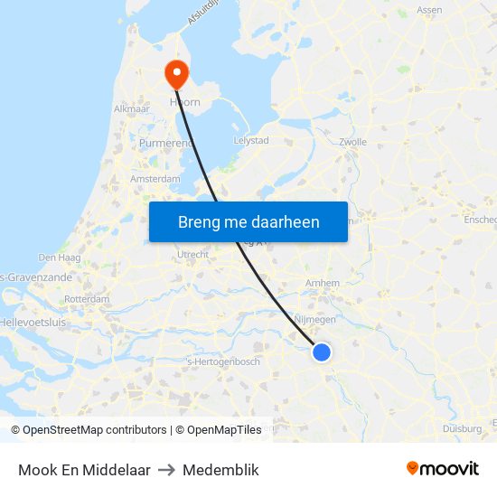 Mook En Middelaar to Medemblik map