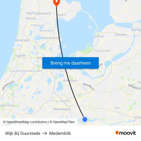 Wijk Bij Duurstede to Medemblik map