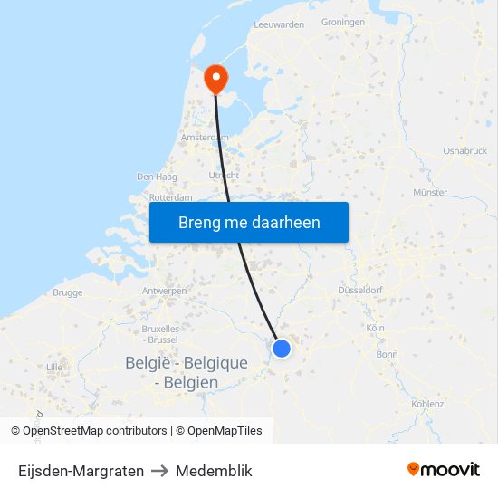 Eijsden-Margraten to Medemblik map