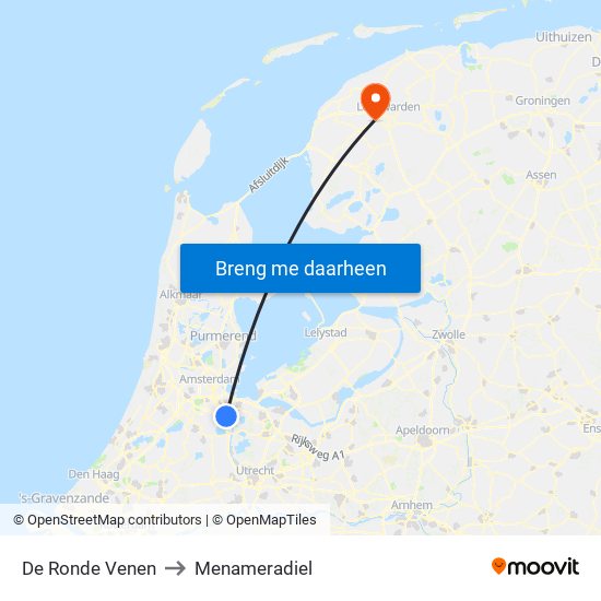 De Ronde Venen to Menameradiel map