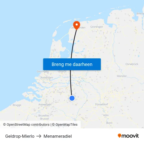 Geldrop-Mierlo to Menameradiel map